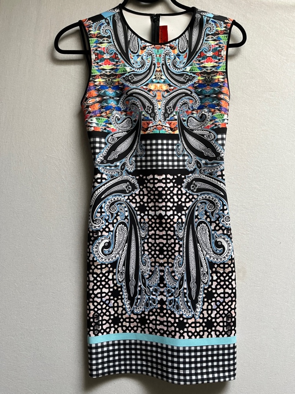 Clover Canyon Paisley Mosaic Print bodycon dress Sz S